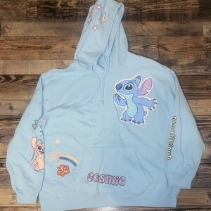 Disney Light Blue Stitch Hoodie